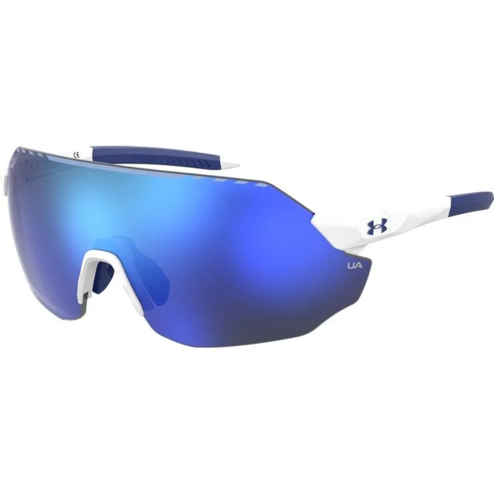 UNDER ARMOUR Sunglasses HALFTIME WWK White Frame Blue TUNED Lens with Case NEW